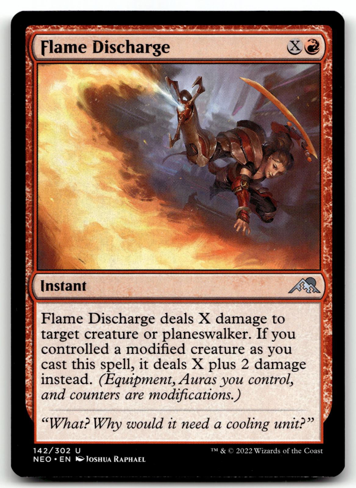 Flame Discharge 142 Uncommon Kamigawa: Neon Dynasty Magic: The Gathering NM