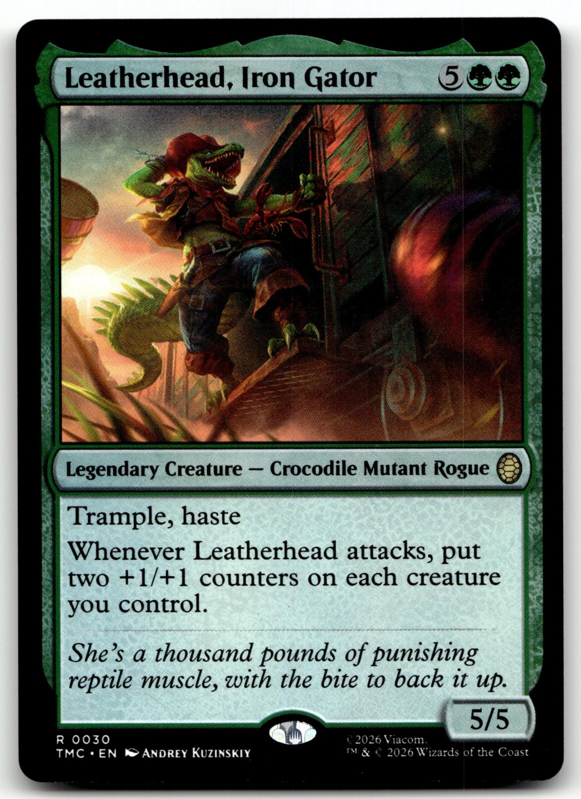 Leatherhead, Iron Gator (Surge Foil) 30 Commander: Teenage Mutant Ninja Turtles