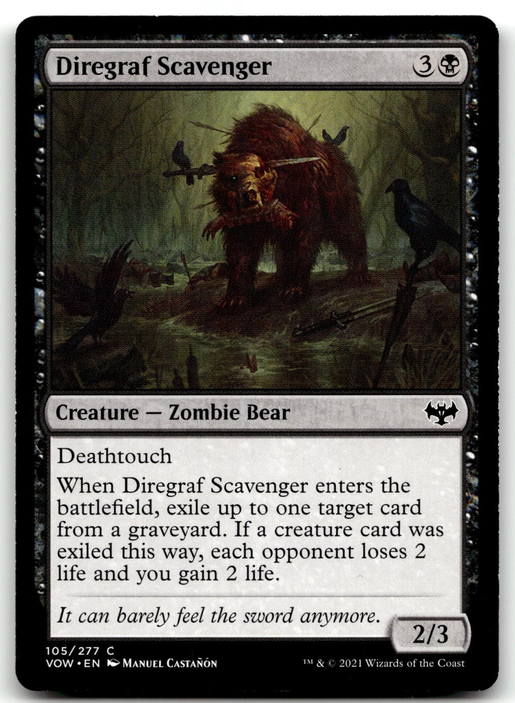 Diregraf Scavenger 105 Common Innistrad: Crimson Vow Magic: The Gathering NM