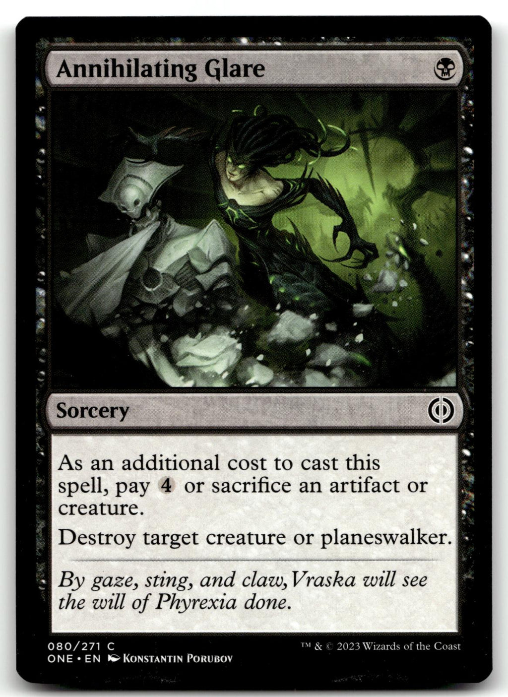 Annihilating Glare 80 Common Phyrexia: All Will Be One Magic: The Gathering NM