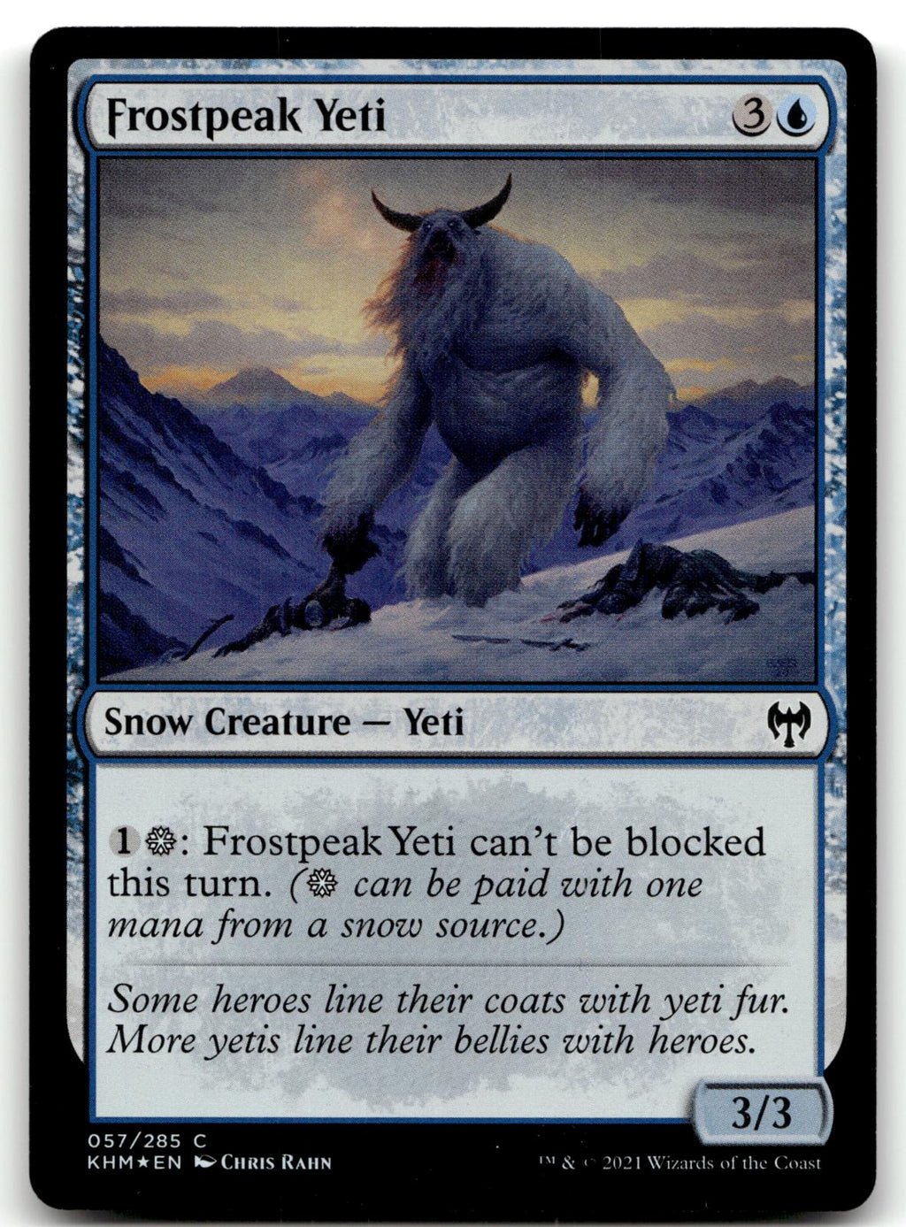 Frostpeak Yeti 57 Common Kaldheim Magic: The Gathering Foil Near Mint