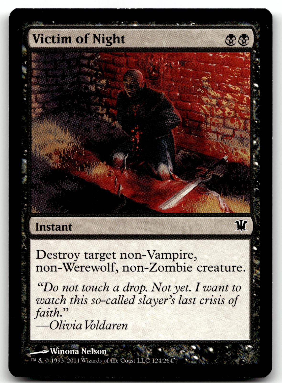 Victim of Night 124 Common Innistrad Magic: The Gathering Near Mint