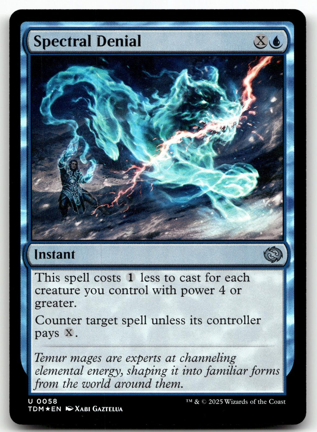 Spectral Denial 58 Uncommon Tarkir: Dragonstorm Magic: The Gathering Foil NM