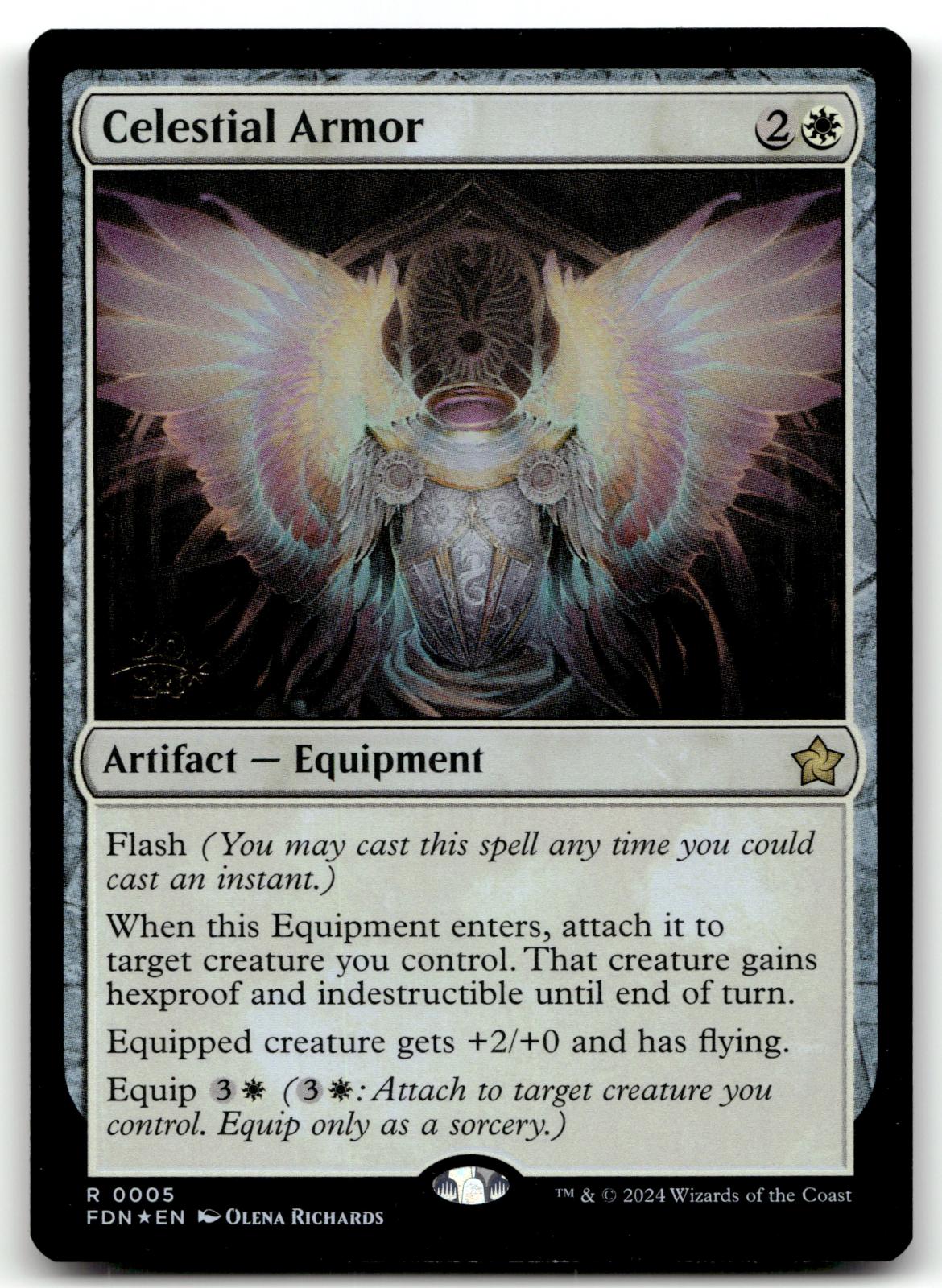Celestial Armor 5 Rare Foundations Magic: The Gathering Foil Near Mint