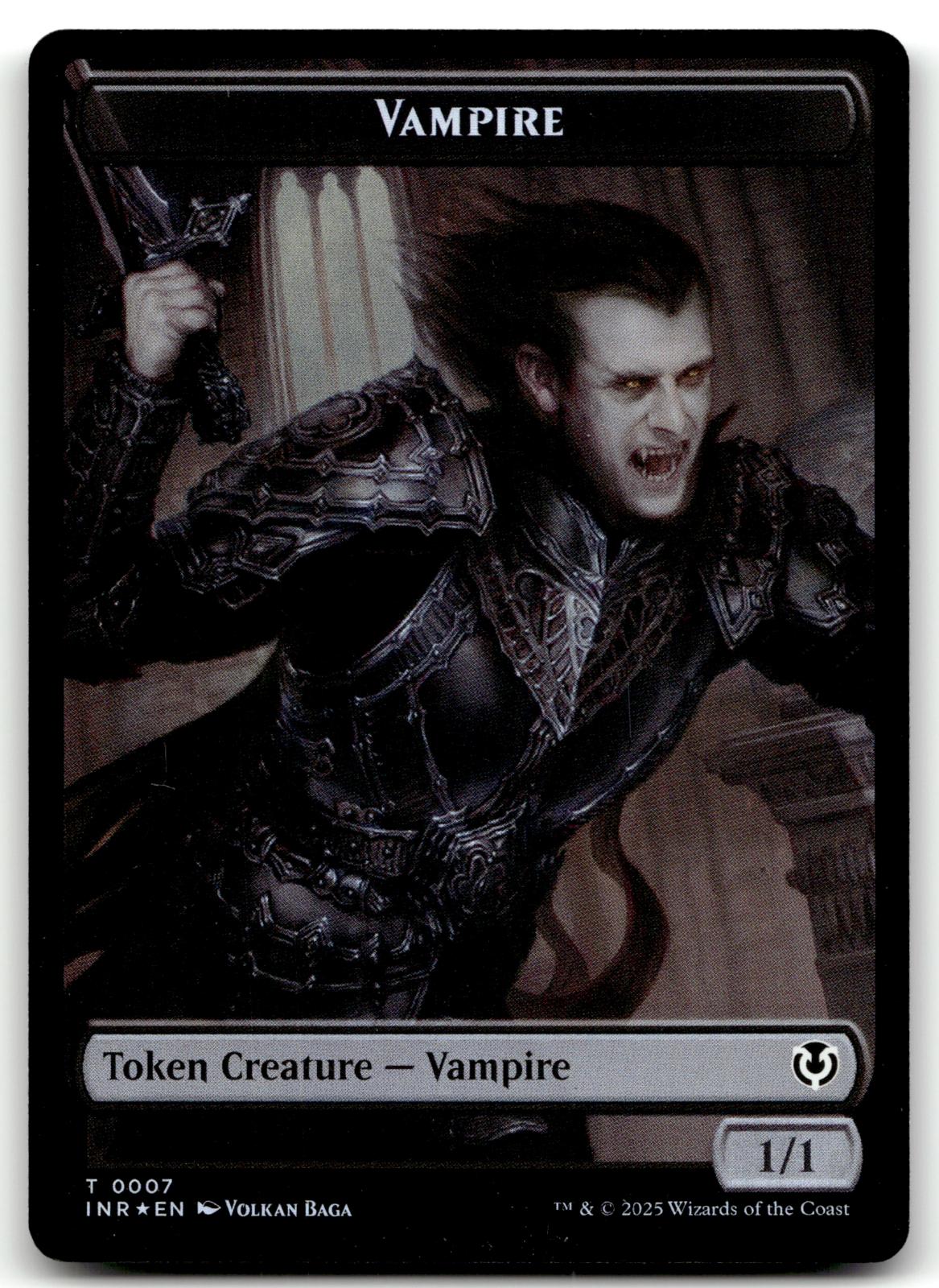 Vampire (0007) // Vampire (0008) Double-Sided Token 7 // 8 Innistrad Remastered Magic: The Gathering Foil NM