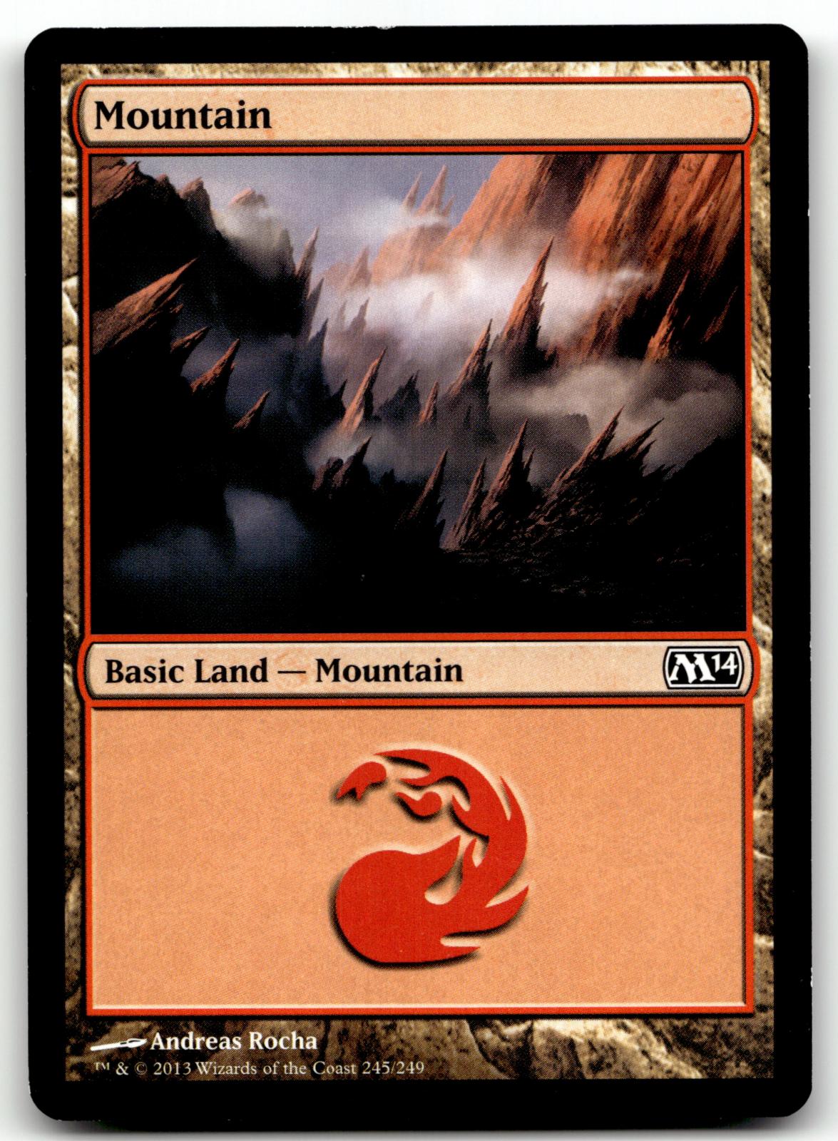 Mountain (245) 245 Land Magic 2014 (M14) Magic: The Gathering Near Mint