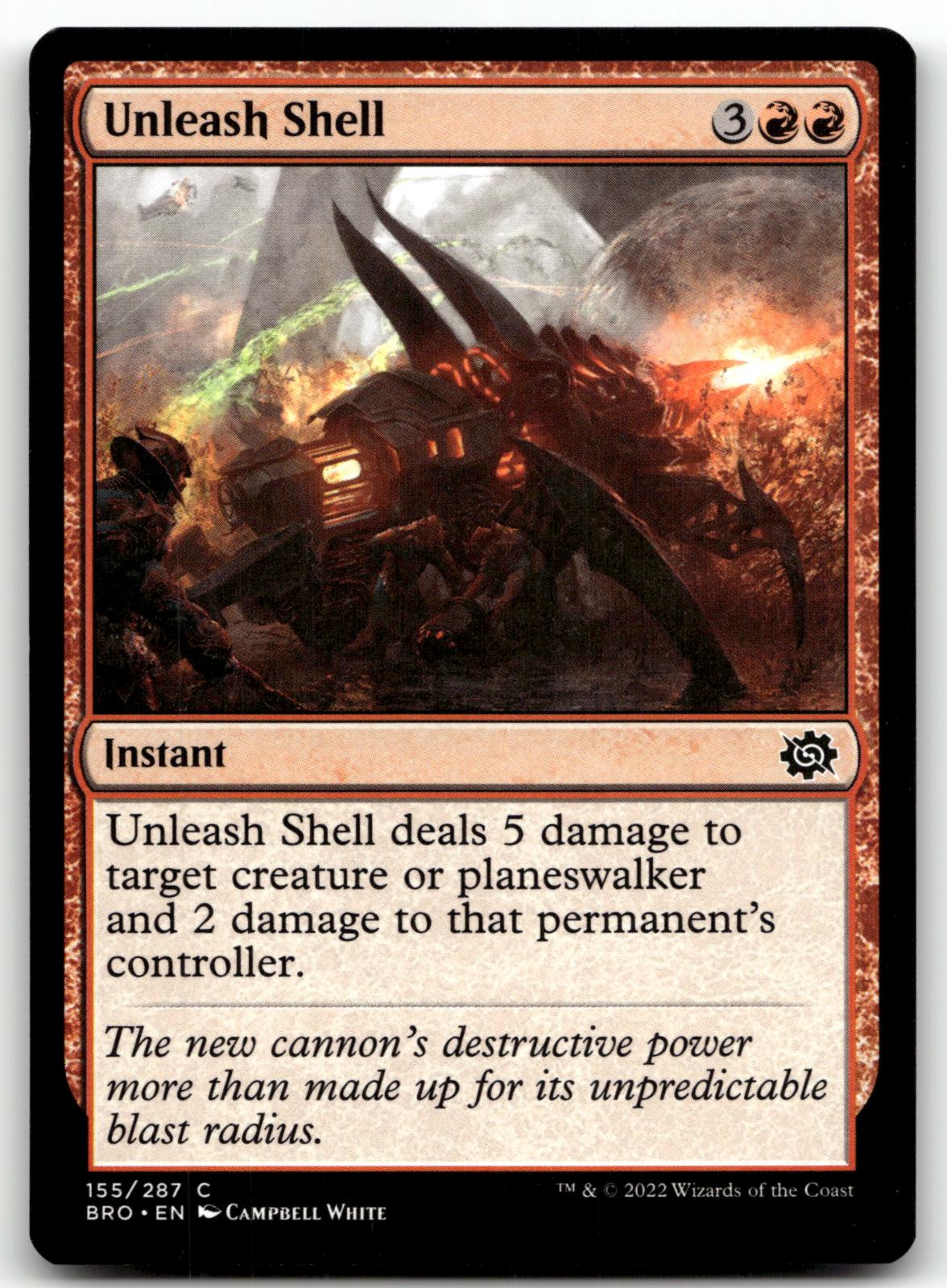 Unleash Shell 155 Common The Brothers' War Magic: The Gathering Near Mint