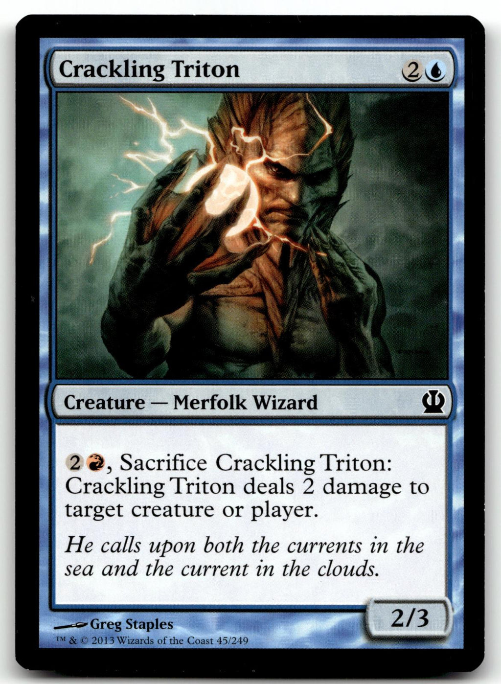 Crackling Triton 45 Common Theros Magic: The Gathering Near Mint