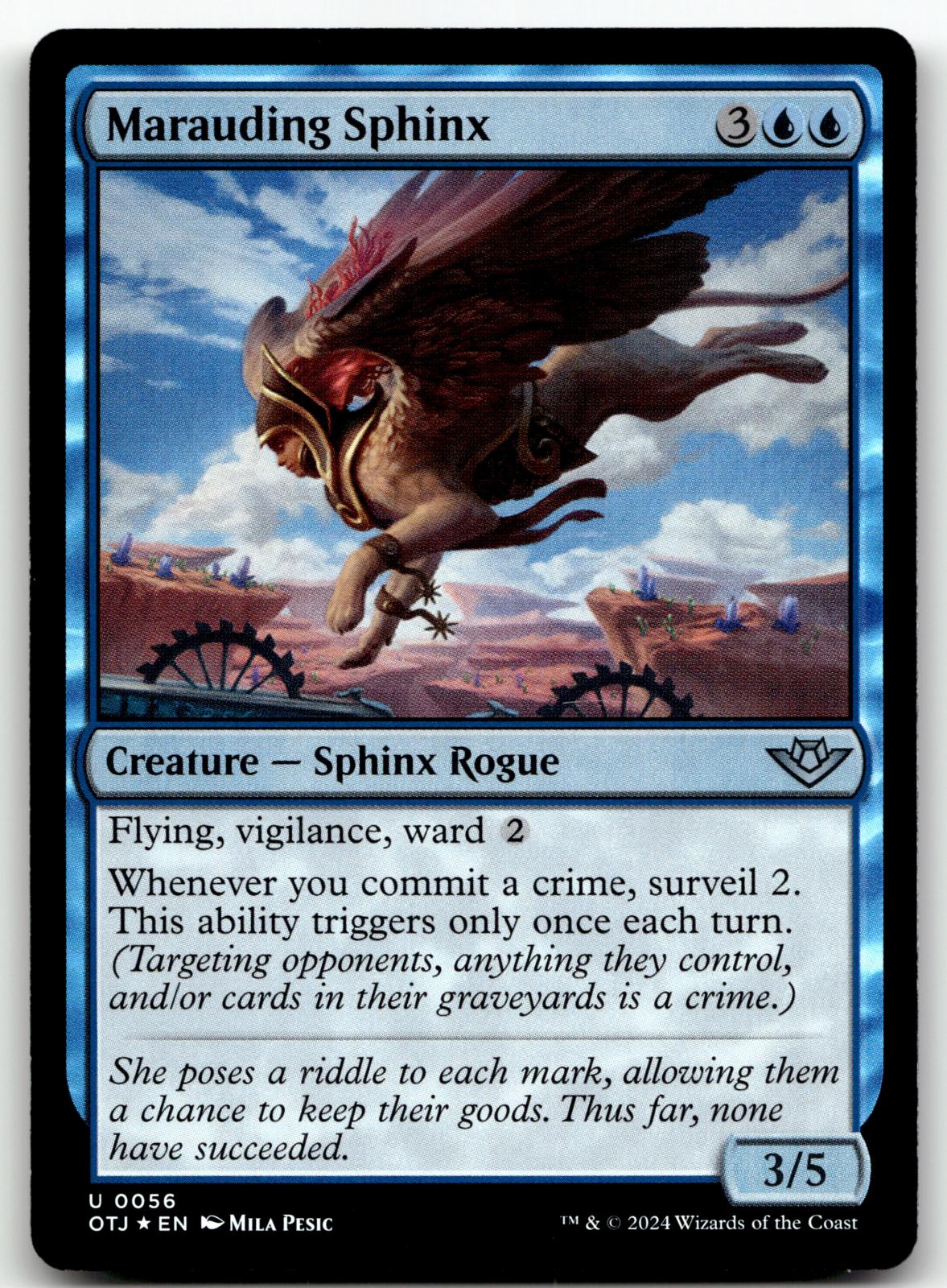 Marauding Sphinx 56 Outlaws of Thunder Junction Magic: The Gathering Foil NM
