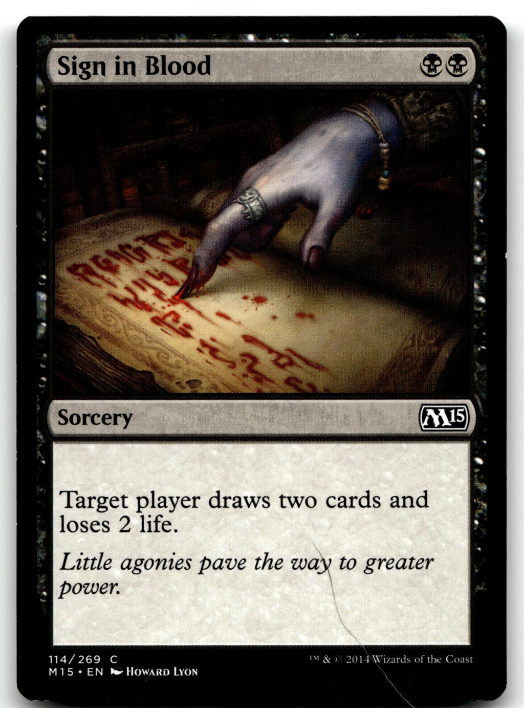 Sign in Blood 114 Common Magic 2015 (M15) Magic: The Gathering Near Mint