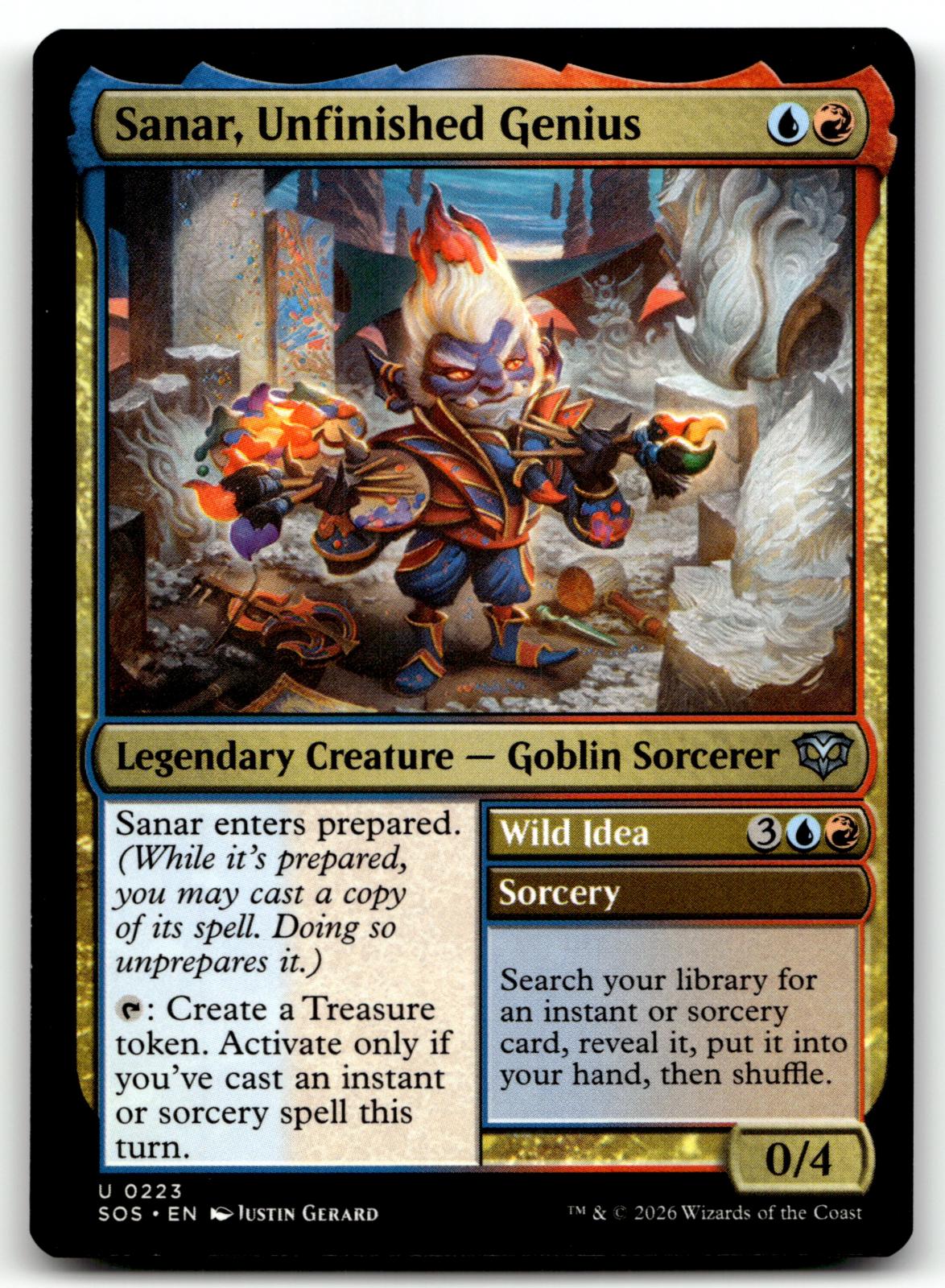 Sanar, Unfinished Genius 223 Secrets of Strixhaven Magic: The Gathering NM