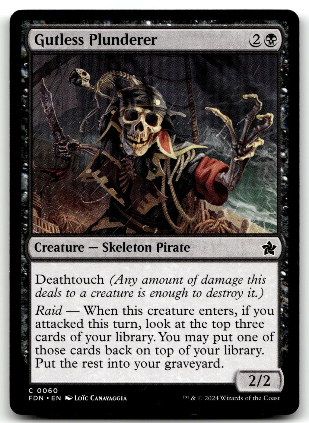 Gutless Plunderer 60 Common Foundations Magic: The Gathering Near Mint
