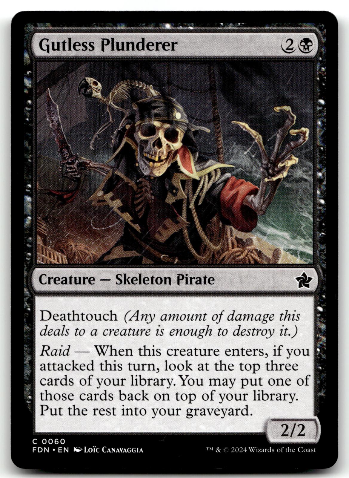 Gutless Plunderer 60 Common Foundations Magic: The Gathering Near Mint