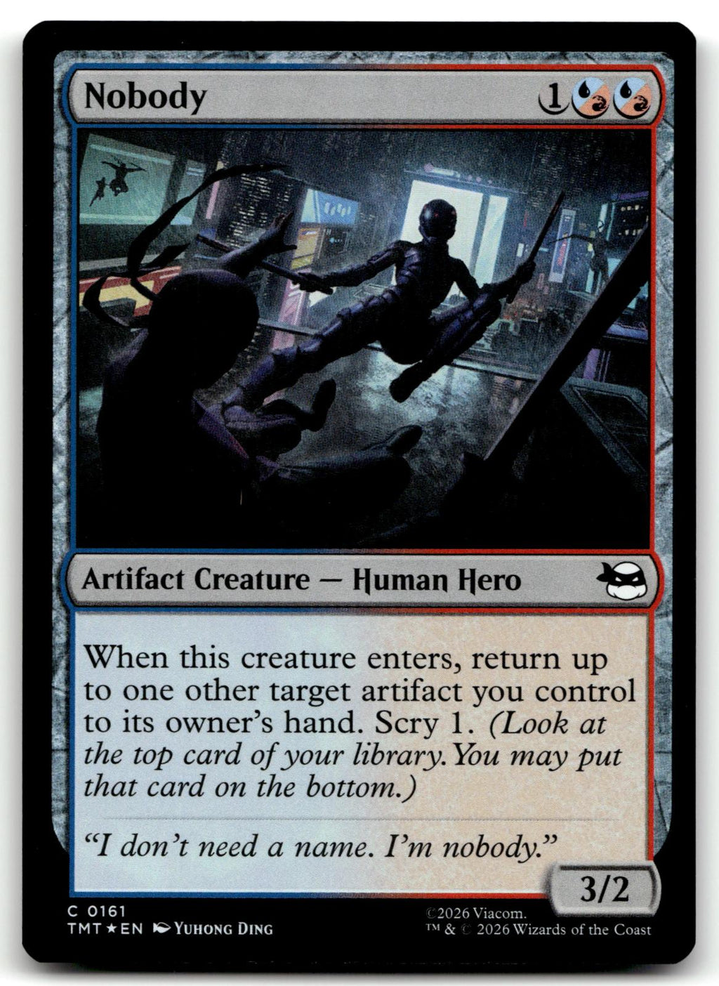 Nobody 0161 Common Teenage Mutant Ninja Turtles Magic: The Gathering Near Mint