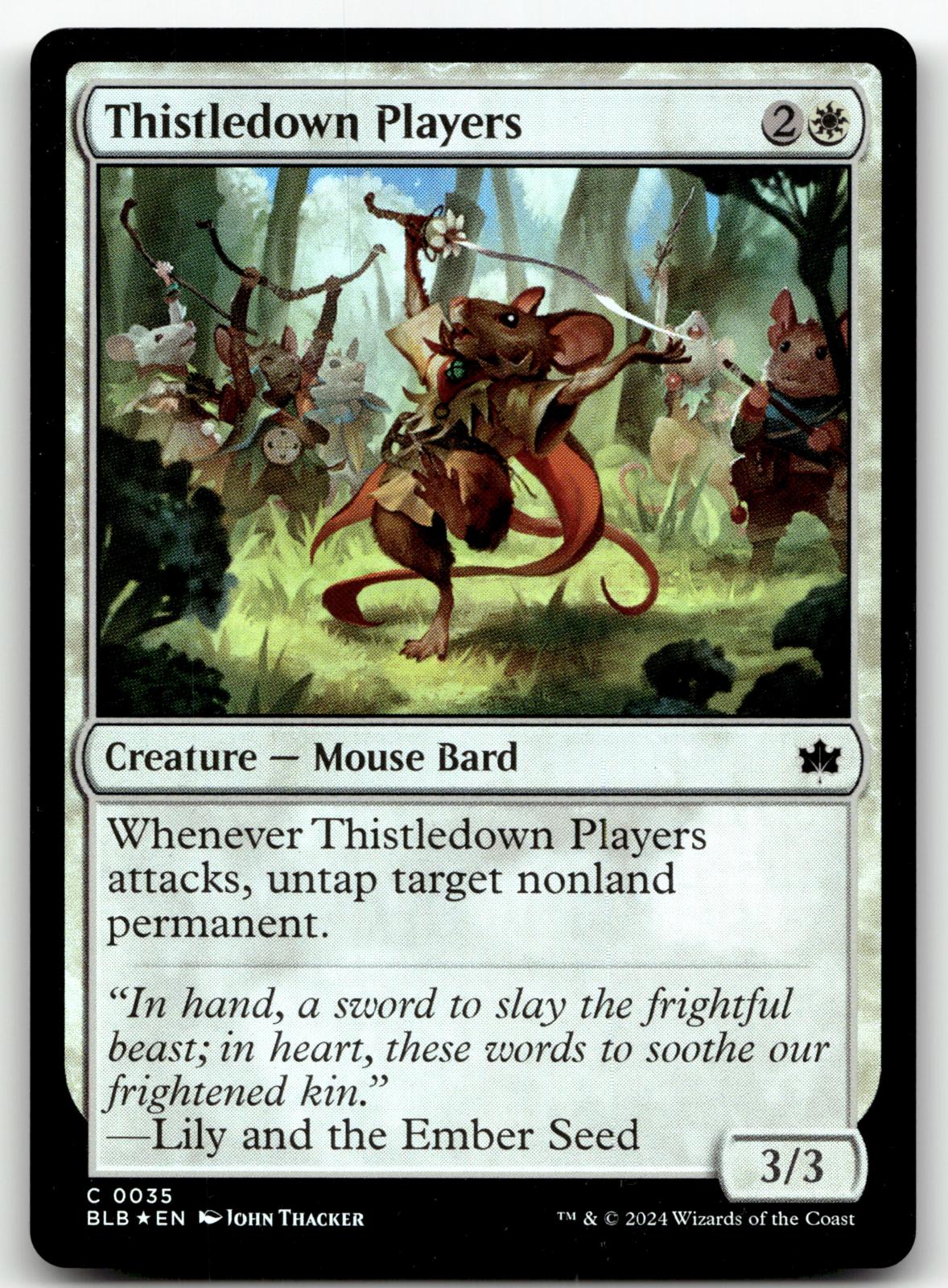 Thistledown Players 35 Common Bloomburrow Magic: The Gathering Foil Near Mint