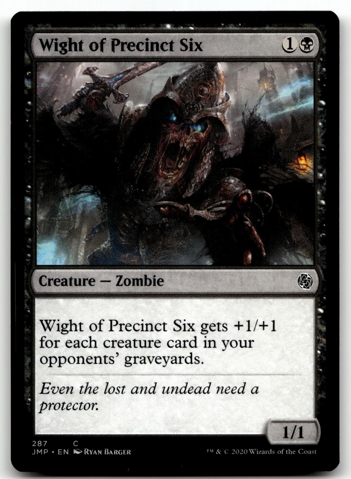 Wight of Precinct Six 287 Common Jumpstart Magic: The Gathering Near Mint