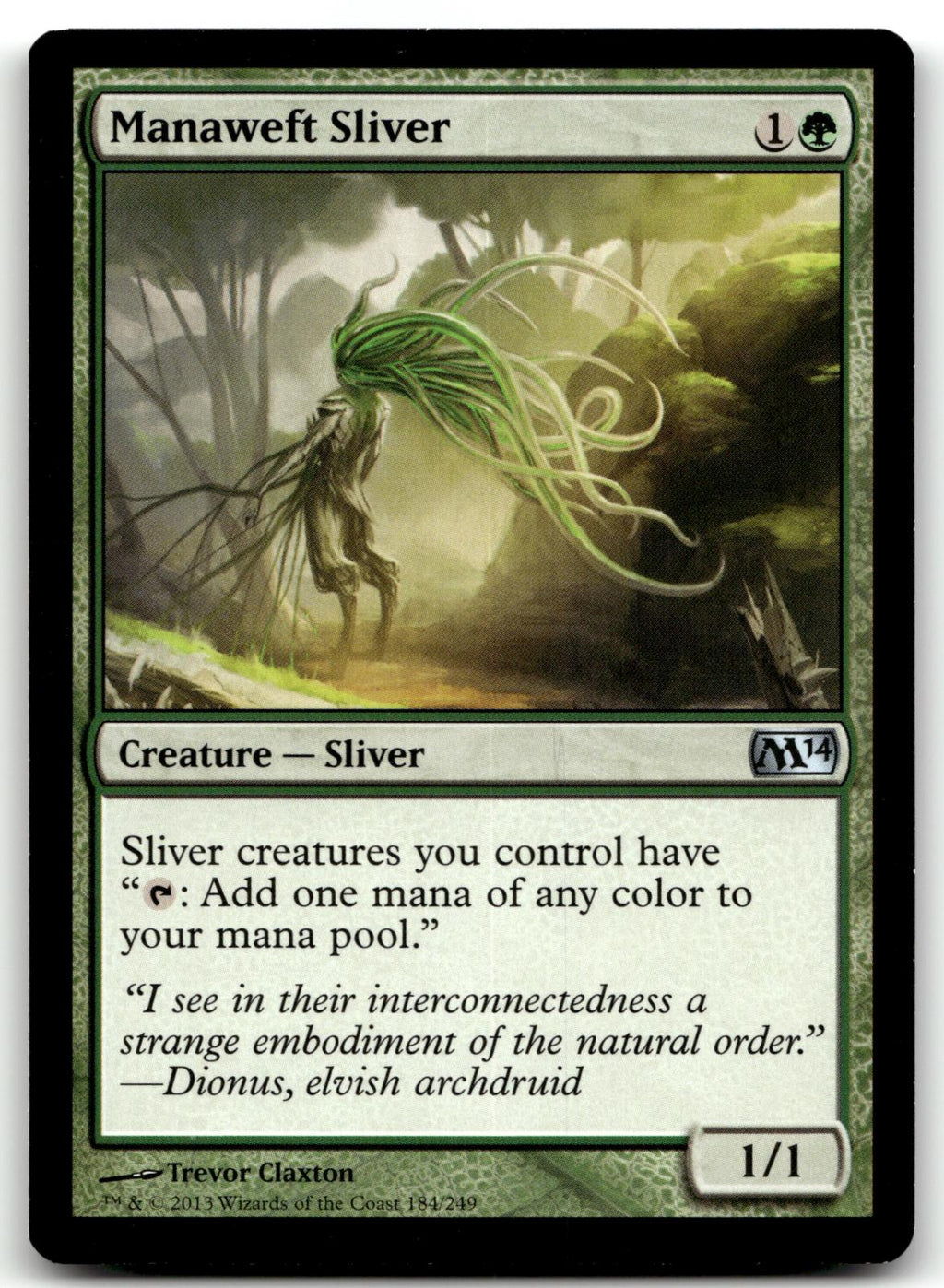 Manaweft Sliver (M14) 184 The List Reprints Magic: The Gathering Foil NM