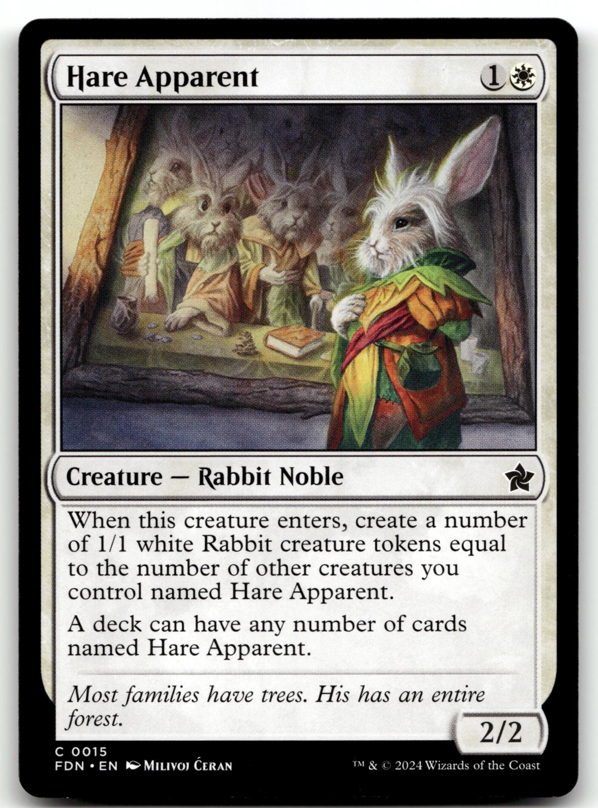 Hare Apparent 15 Common Foundations Magic: The Gathering Near Mint