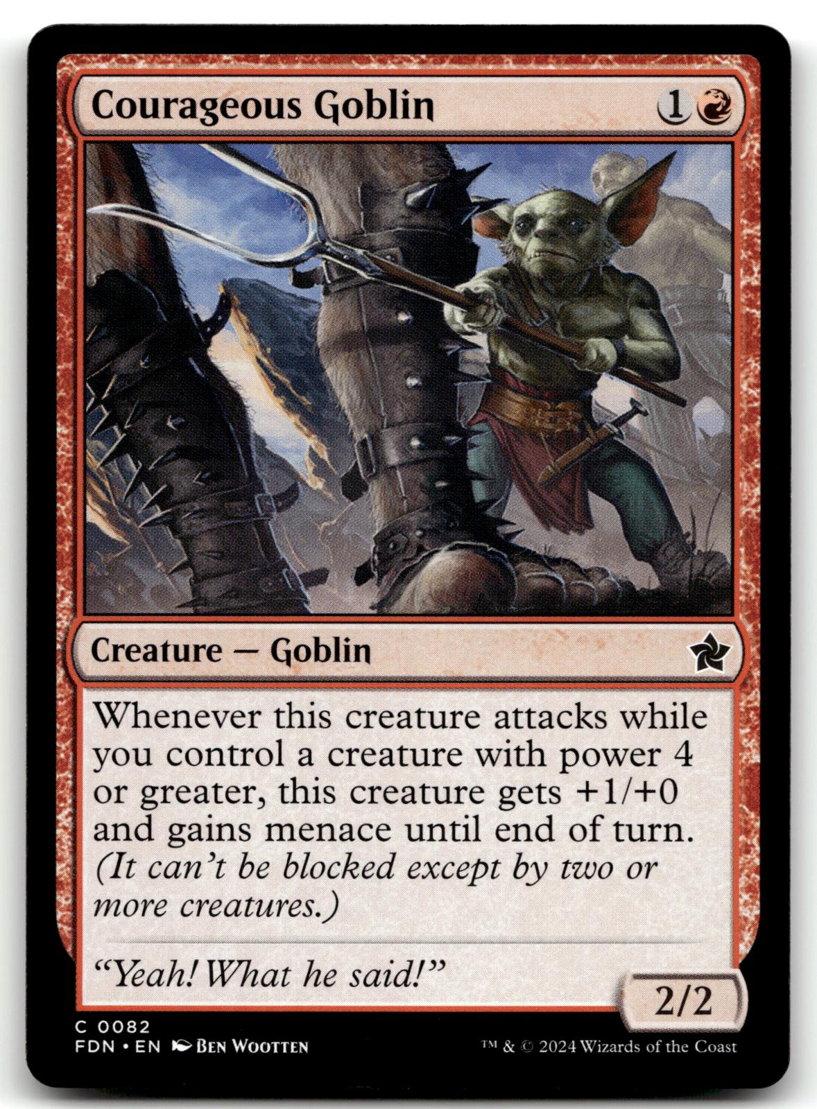 Courageous Goblin 82 Common Foundations Magic: The Gathering Near Mint