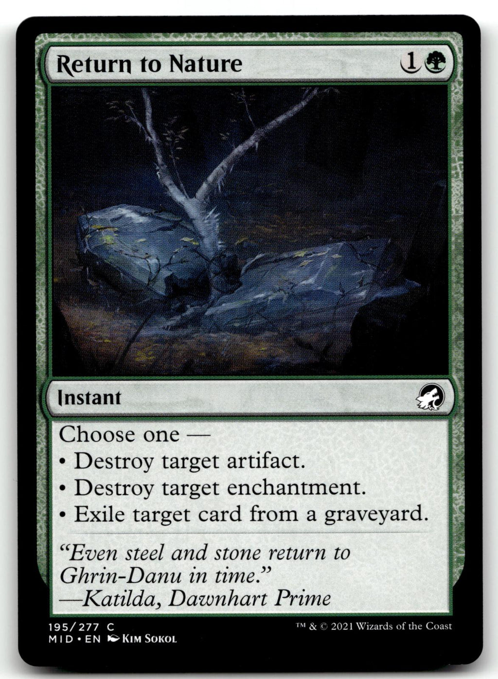 Return to Nature 195 Common Innistrad: Midnight Hunt Magic: The Gathering NM