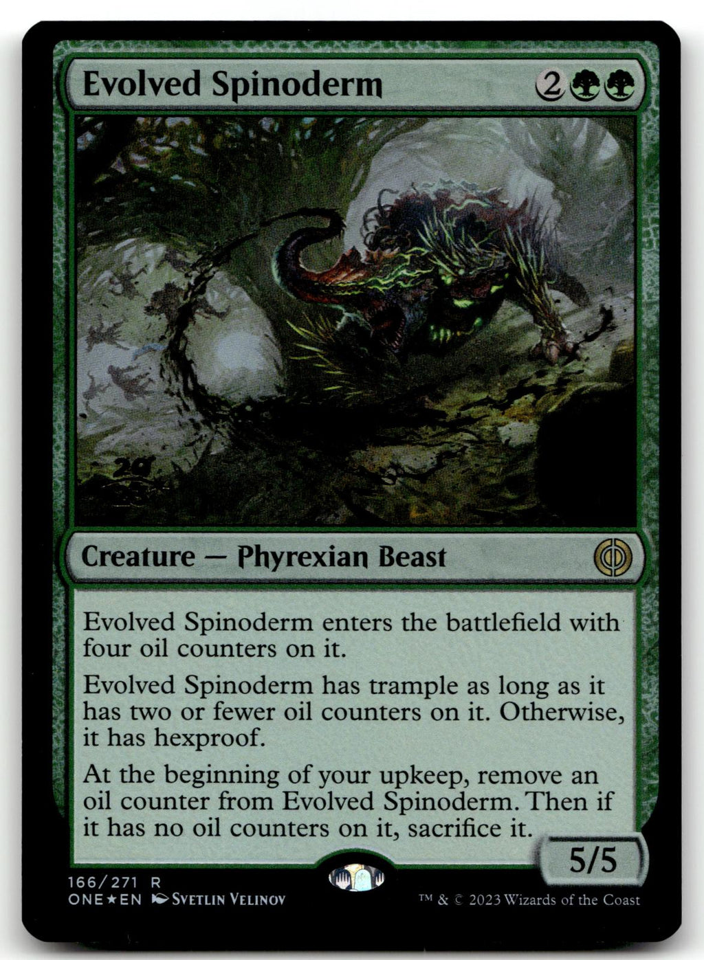 Evolved Spinoderm 166 Phyrexia: All Will Be One Magic: The Gathering Foil NM