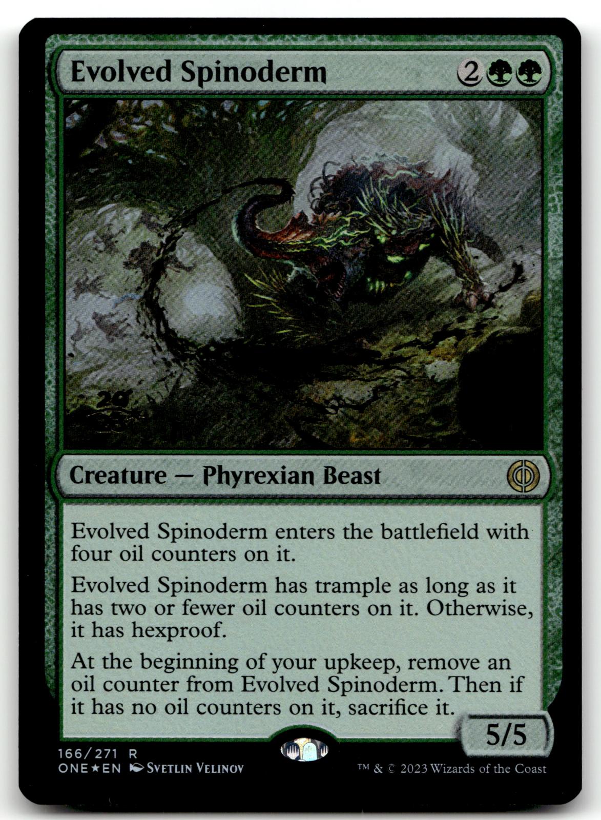 Evolved Spinoderm 166 Phyrexia: All Will Be One Magic: The Gathering Foil NM