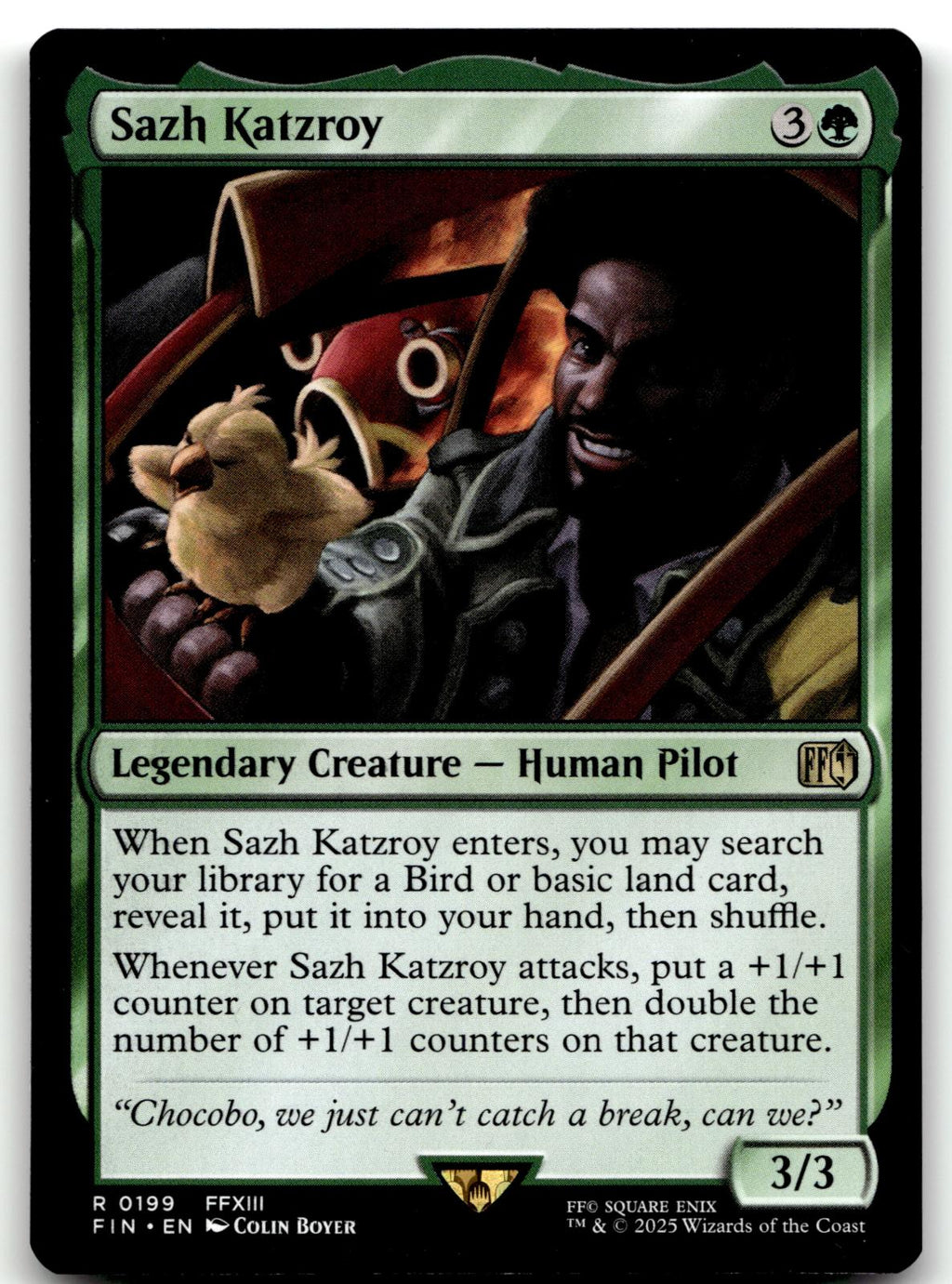 Sazh Katzroy 199 Rare FINAL FANTASY Magic: The Gathering Near Mint