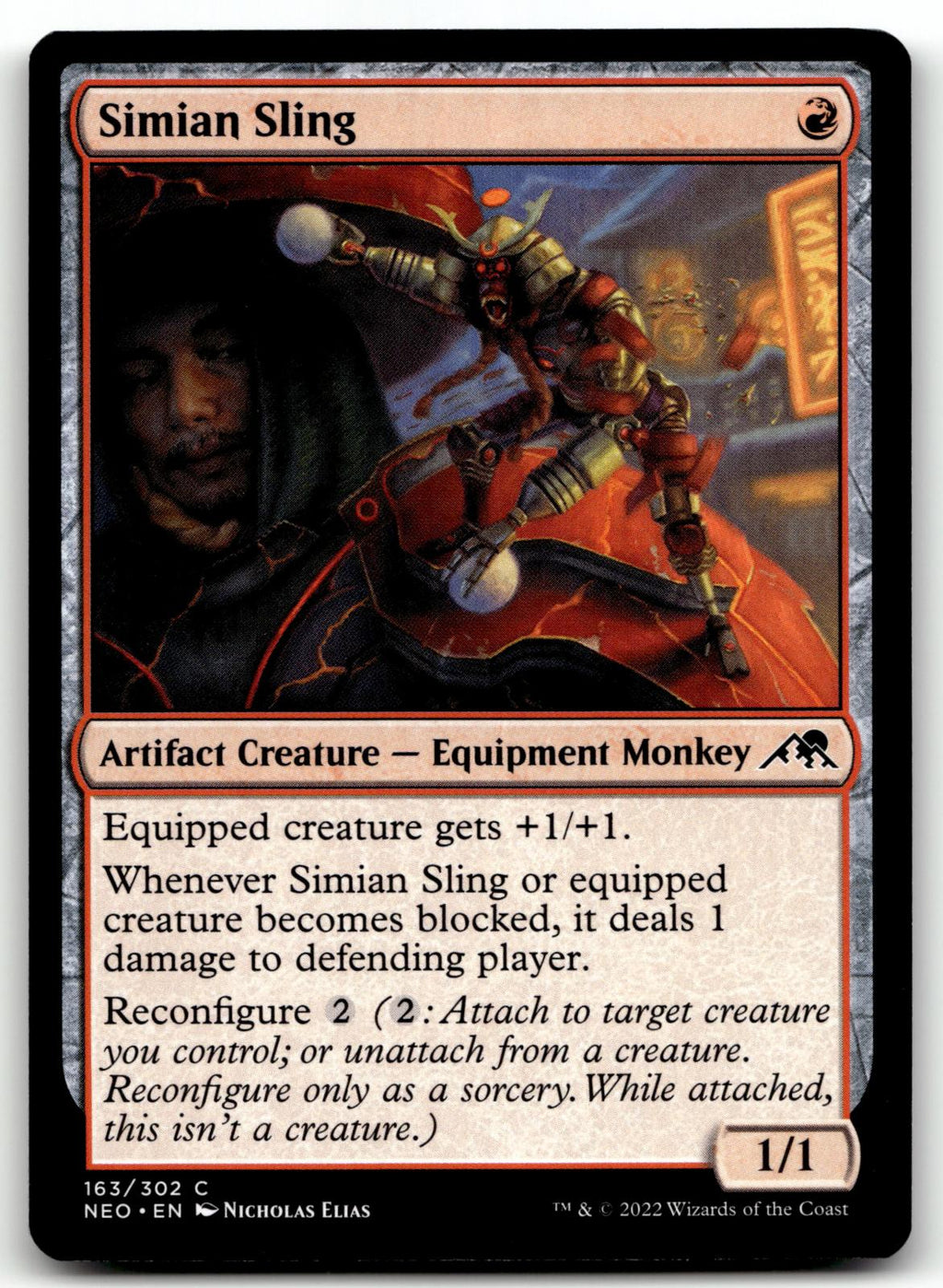 Simian Sling 163 Common Kamigawa: Neon Dynasty Magic: The Gathering Near Mint