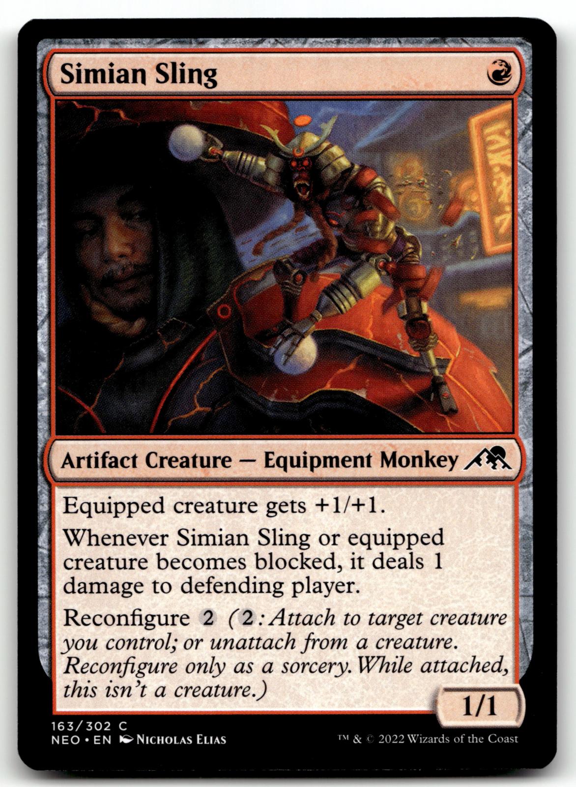Simian Sling 163 Common Kamigawa: Neon Dynasty Magic: The Gathering Near Mint