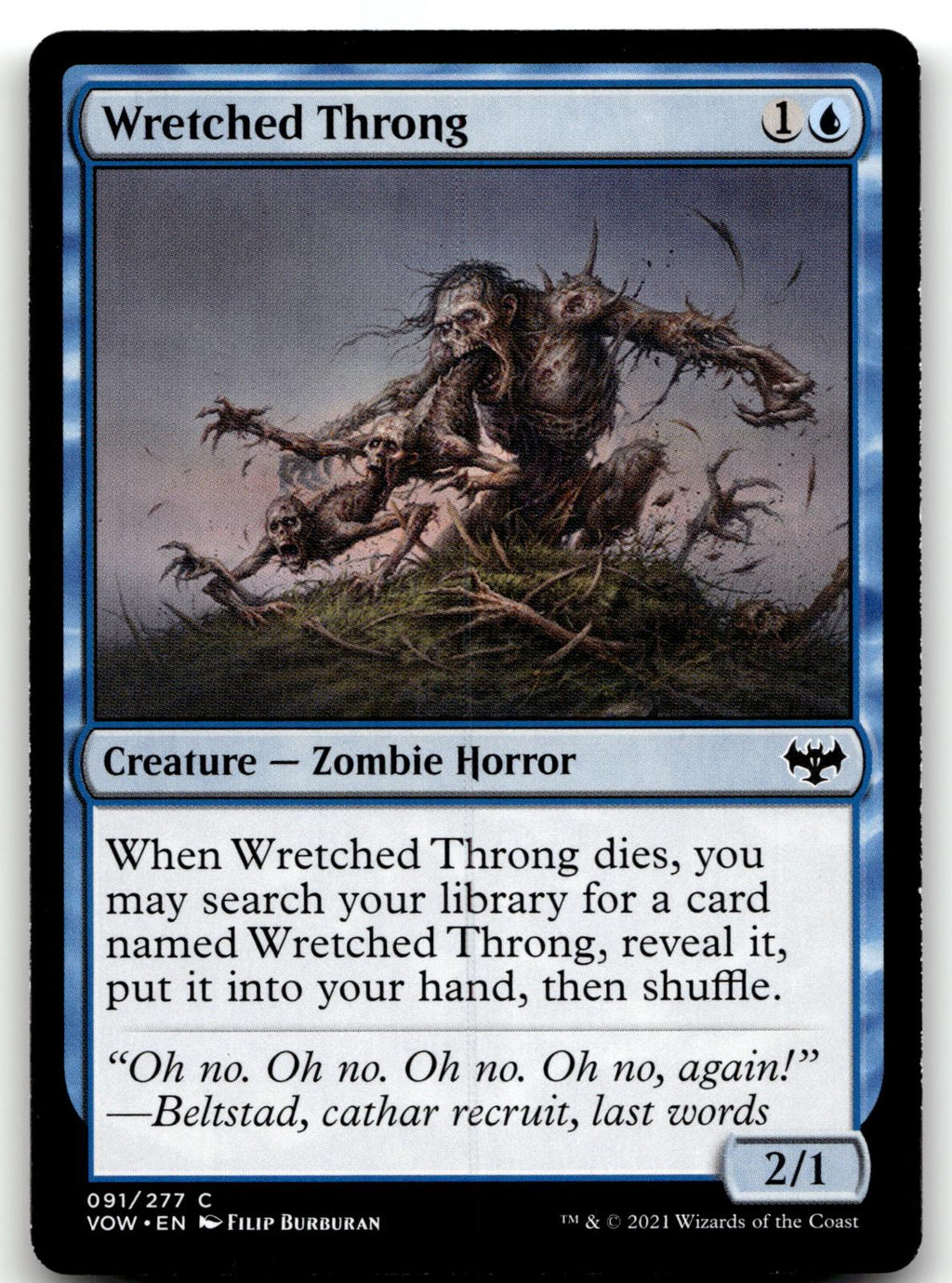 Wretched Throng 91 Common Innistrad: Crimson Vow Magic: The Gathering Near Mint