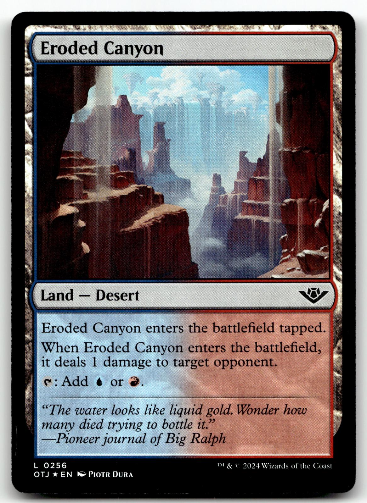 Eroded Canyon 256 Land Outlaws of Thunder Junction Magic: The Gathering Foil NM