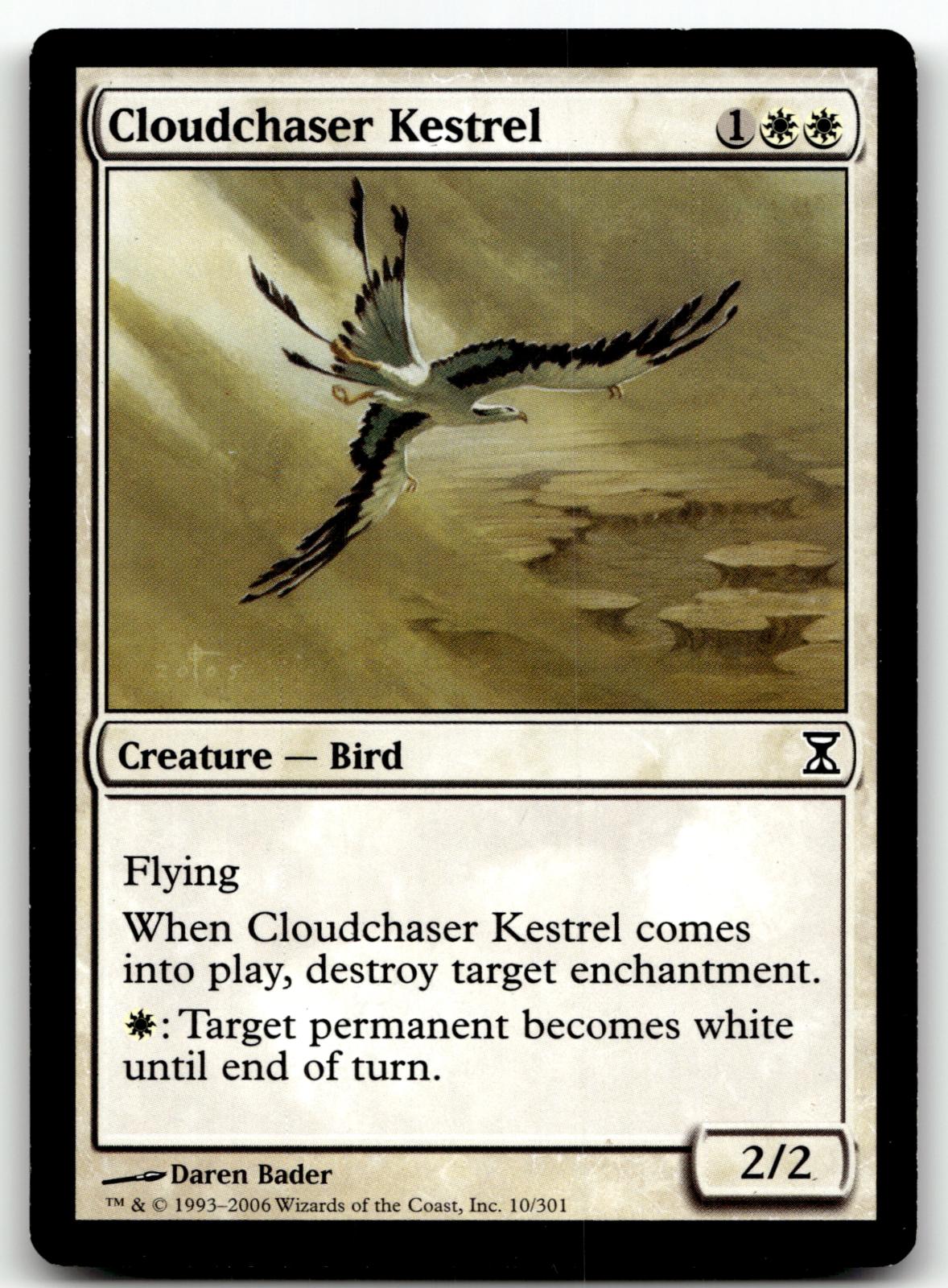 Cloudchaser Kestrel 10 Common Time Spiral Magic: The Gathering Near Mint