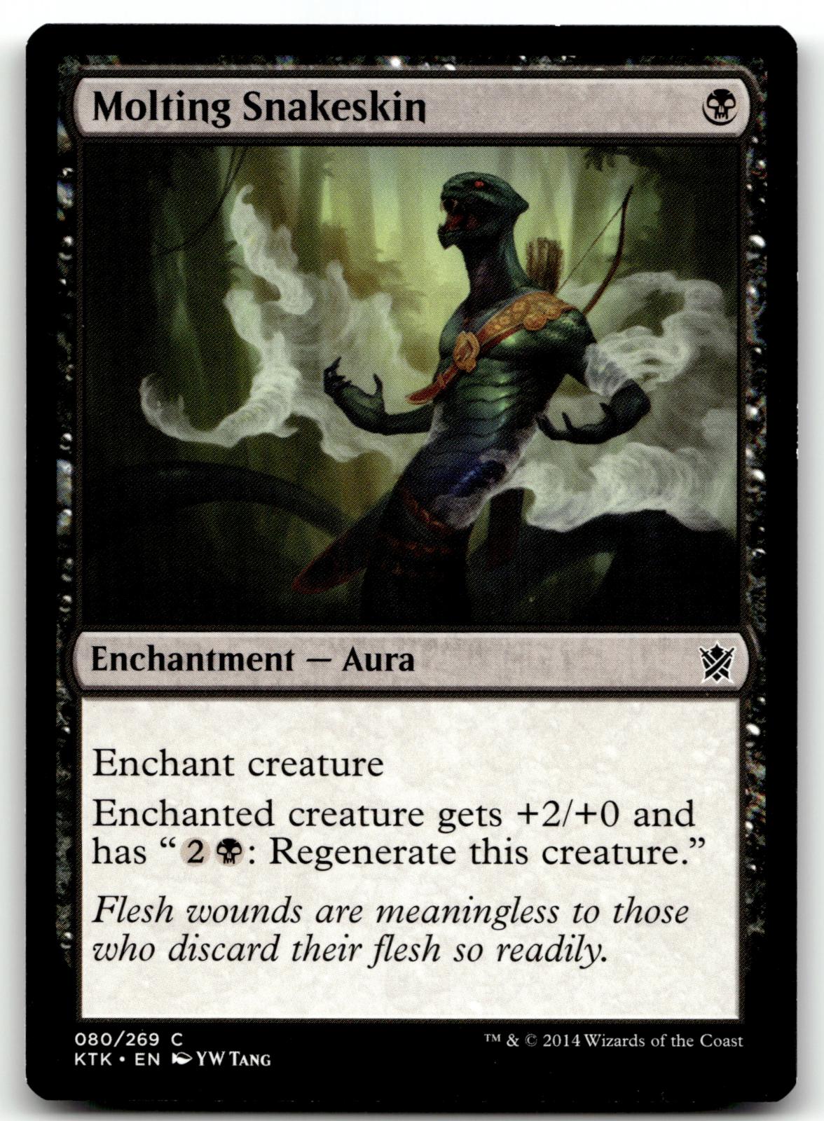 Molting Snakeskin 80 Common Khans of Tarkir Magic: The Gathering Near Mint