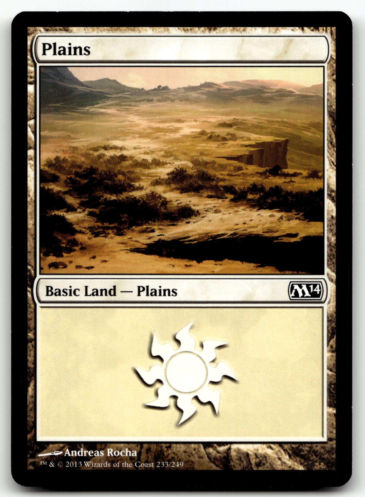Plains (233) 233 Land Magic 2014 (M14) Magic: The Gathering Near Mint