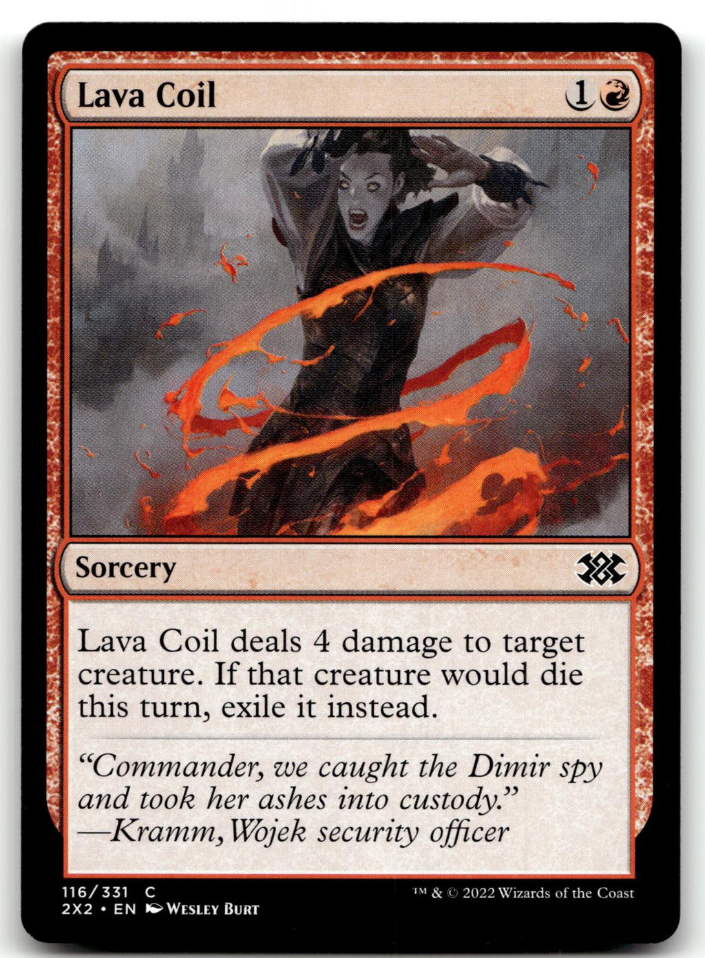 Lava Coil 116 Common Double Masters 2022 Magic: The Gathering Near Mint