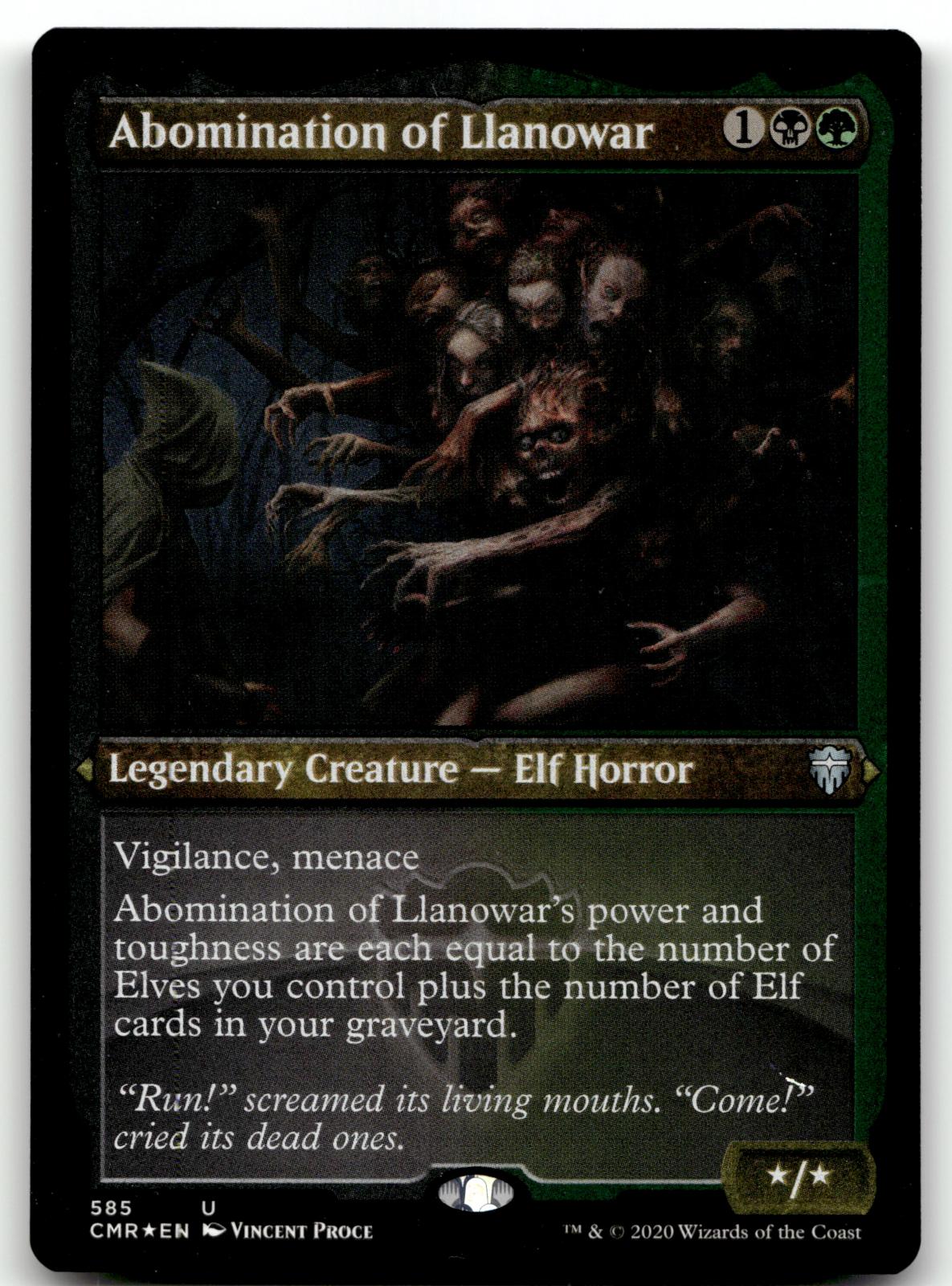 Abomination of Llanowar (Foil Etched) 585 Commander Legends Magic: The Gathering NM