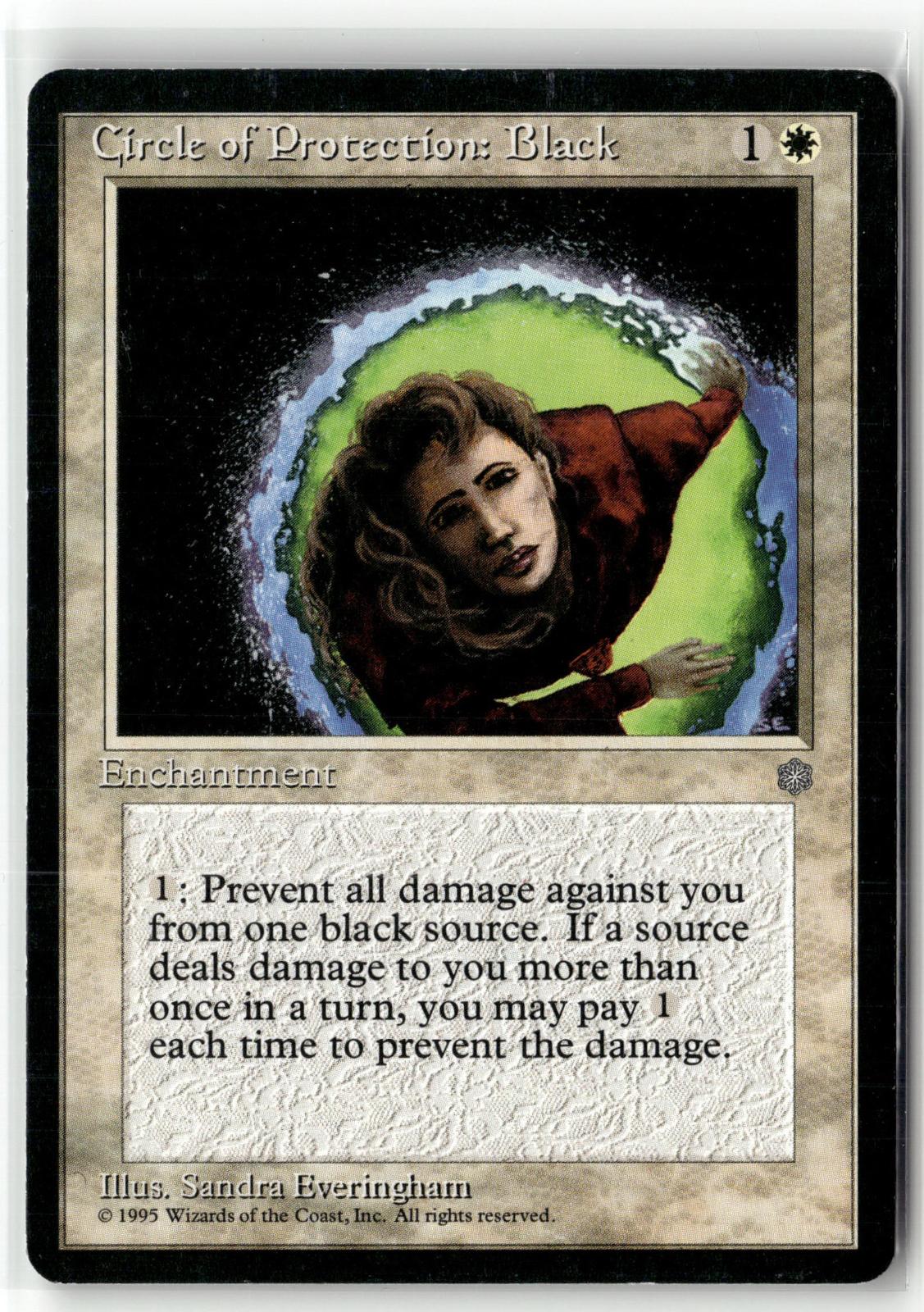 Circle of Protection: Black Common Ice Age Magic: The Gathering Near Mint