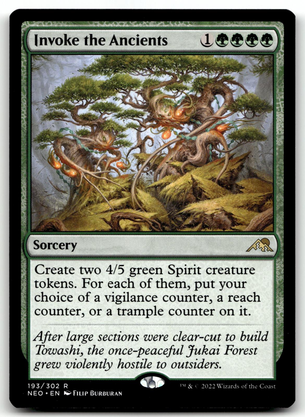 Invoke the Ancients 193 Rare Kamigawa: Neon Dynasty Magic: The Gathering NM
