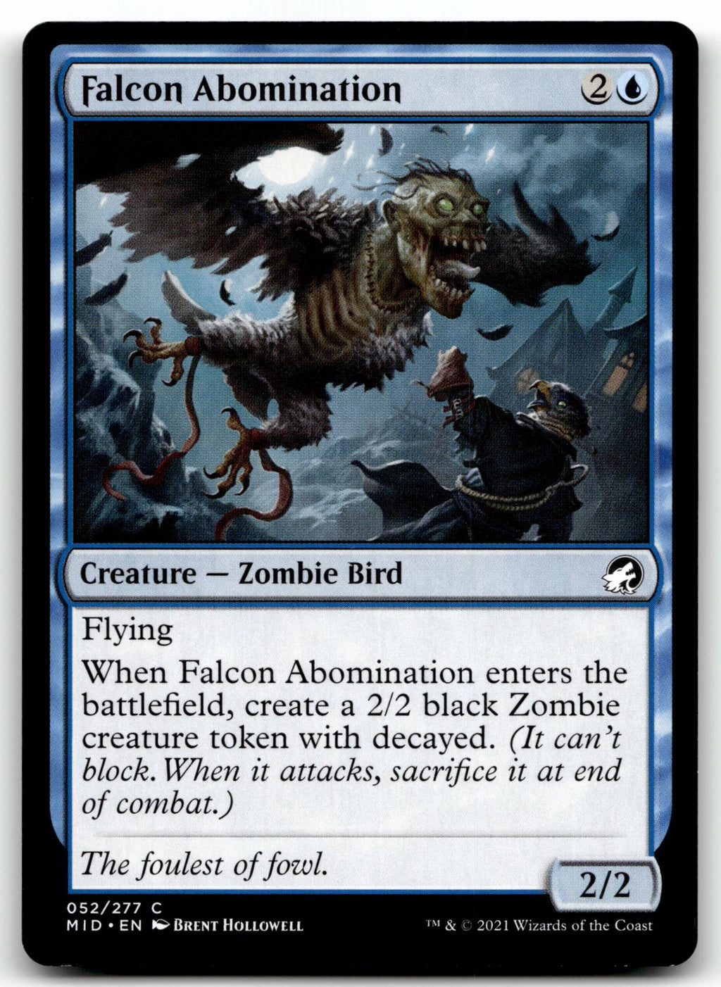 Falcon Abomination 52 Common Innistrad: Midnight Hunt Magic: The Gathering NM