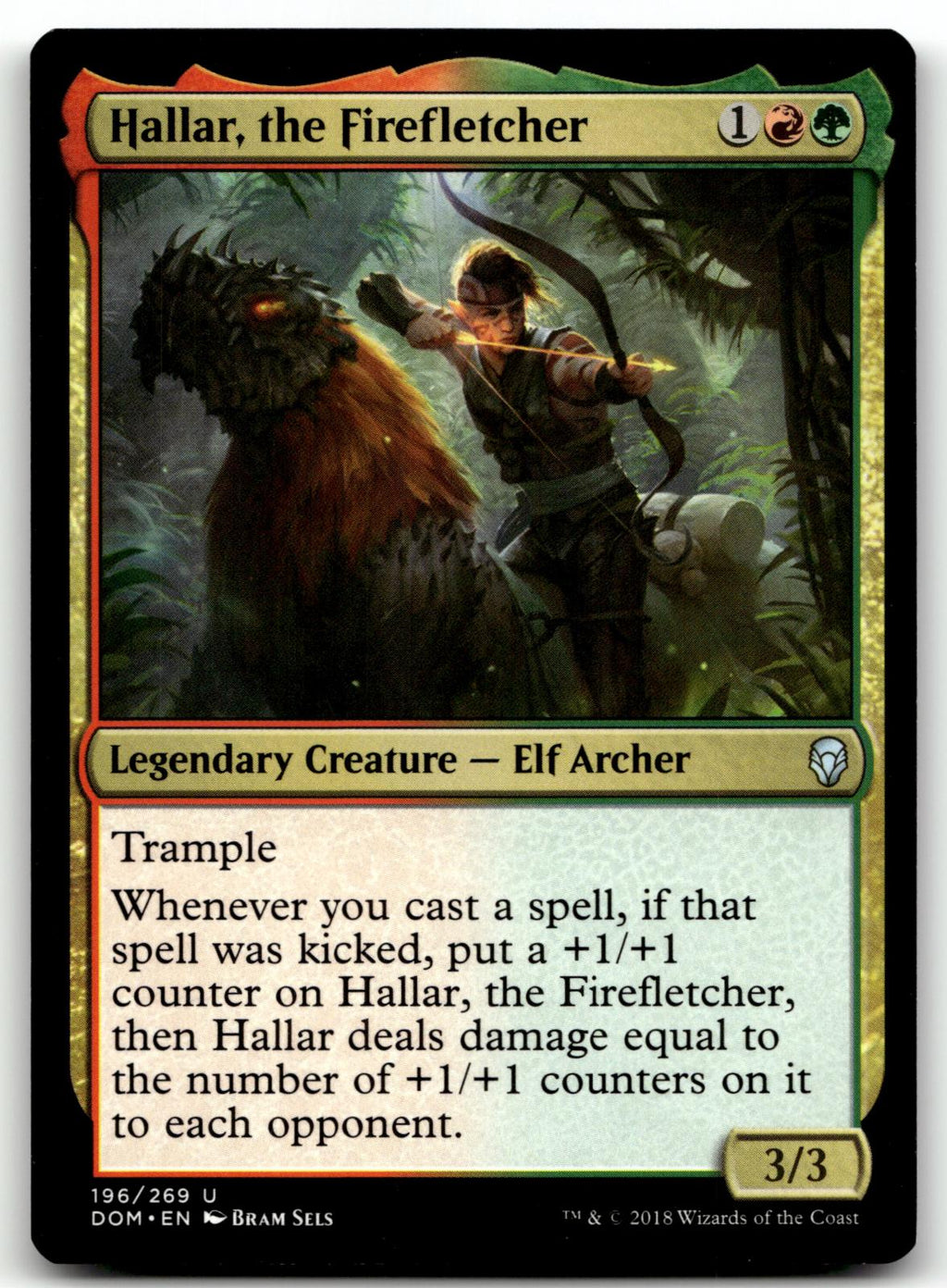 Hallar, the Firefletcher 196 Uncommon Dominaria Magic: The Gathering Near Mint