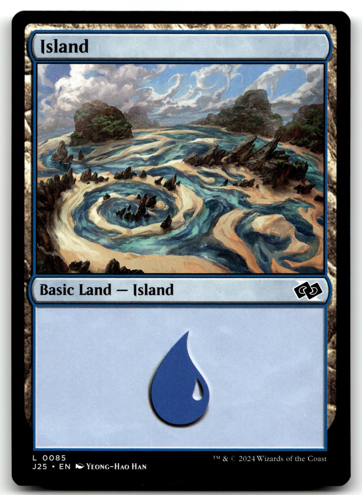 Island (0085) 85 Land Foundations Jumpstart Magic: The Gathering Near Mint