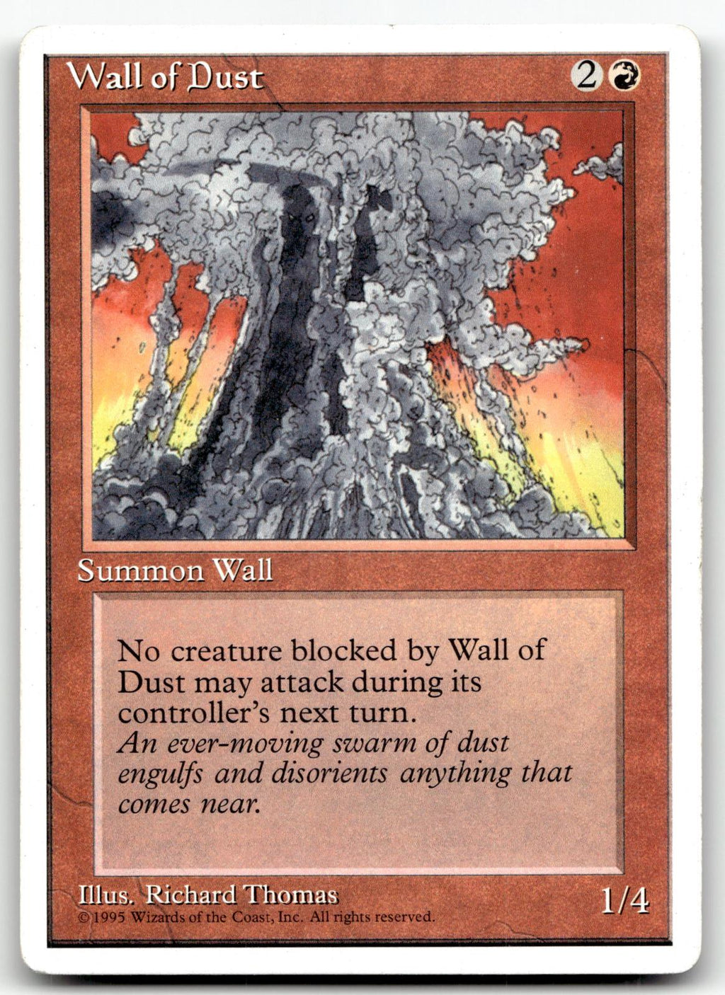 Wall of Dust Uncommon Fourth Edition Magic: The Gathering Near Mint