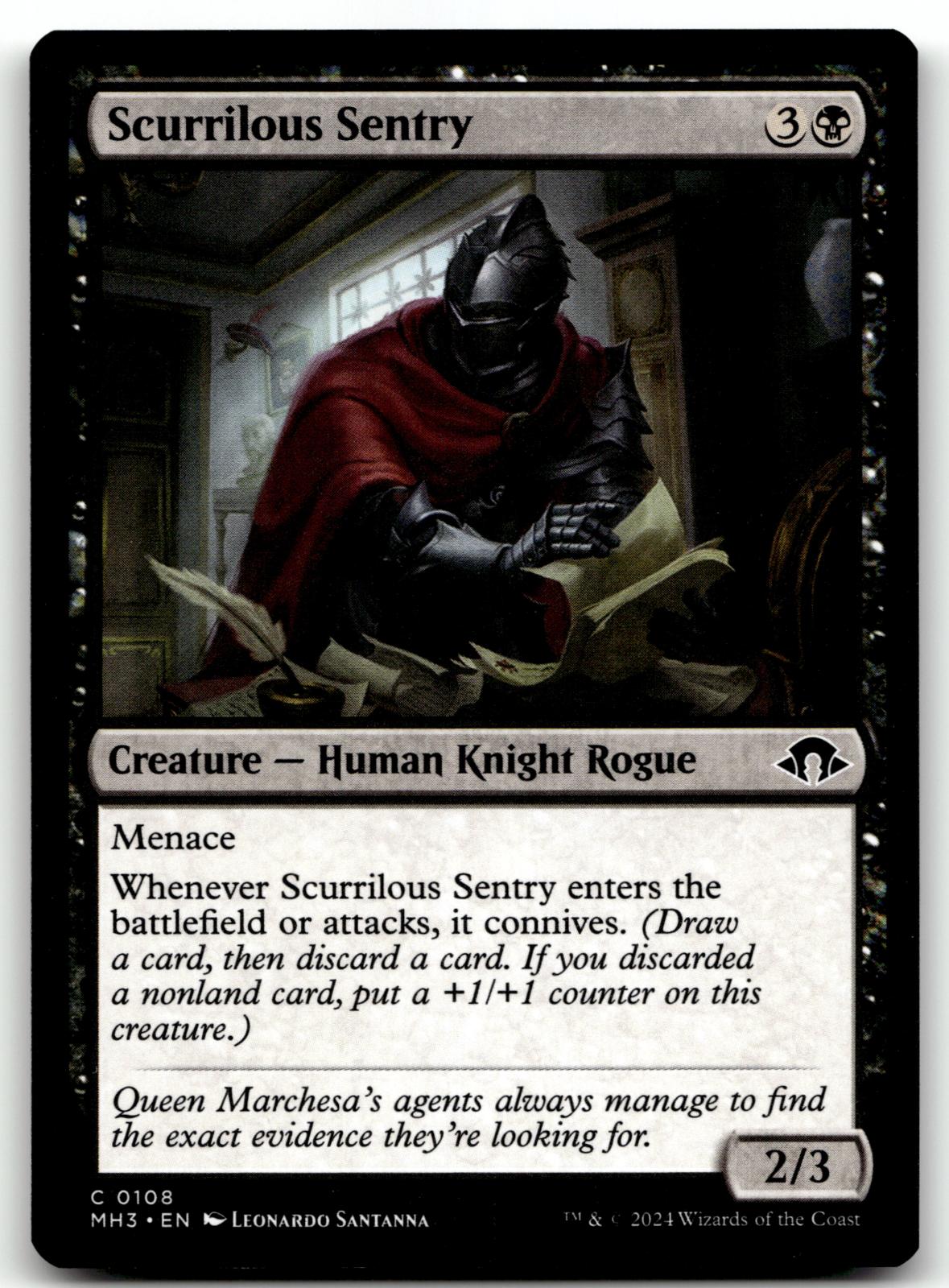 Scurrilous Sentry 108 Common Modern Horizons 3 Magic: The Gathering Near Mint