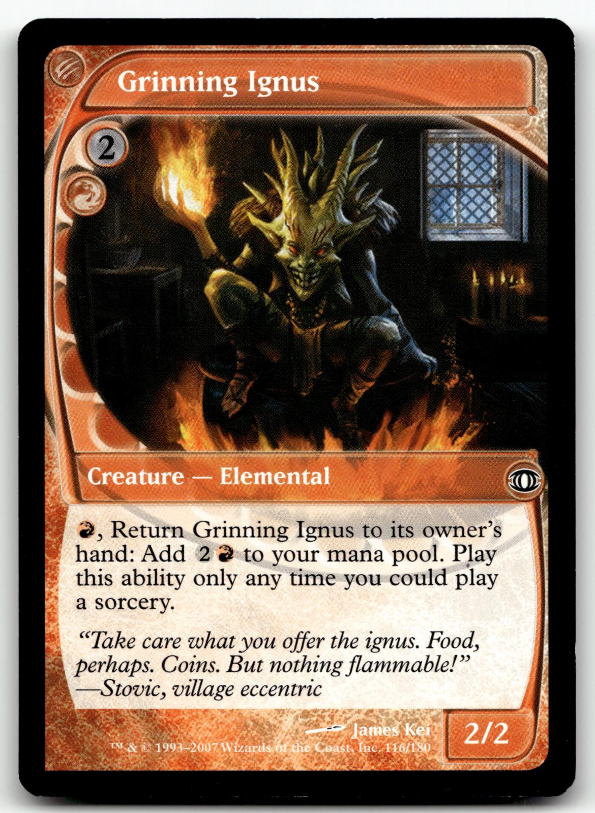 Grinning Ignus 116 Common Future Sight Magic: The Gathering Near Mint