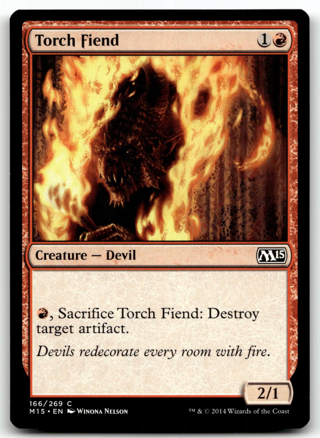Torch Fiend 166 Common Magic 2015 (M15) Magic: The Gathering Near Mint