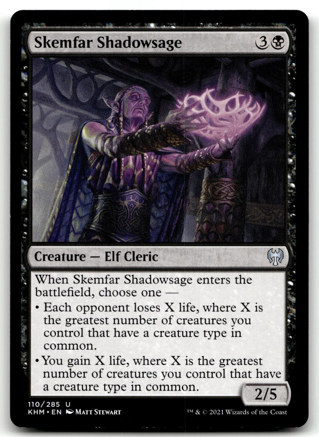 Skemfar Shadowsage 110 Uncommon Kaldheim Magic: The Gathering Near Mint
