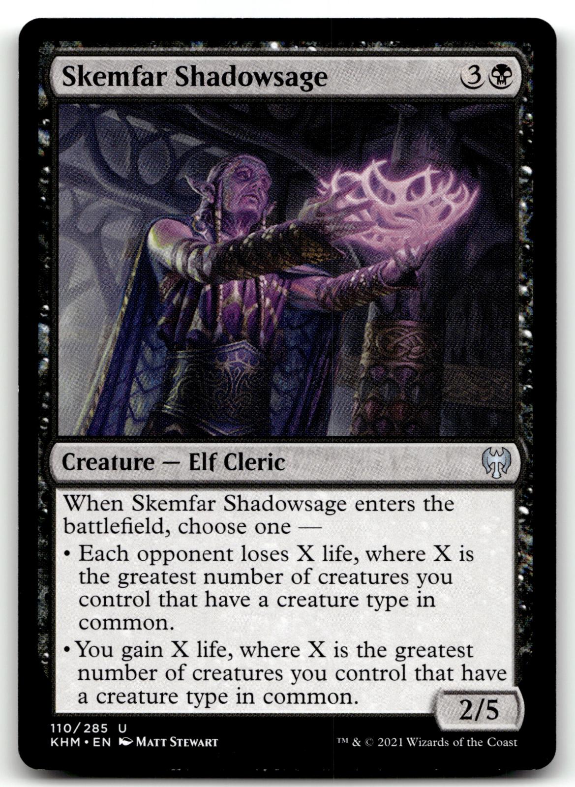 Skemfar Shadowsage 110 Uncommon Kaldheim Magic: The Gathering Near Mint