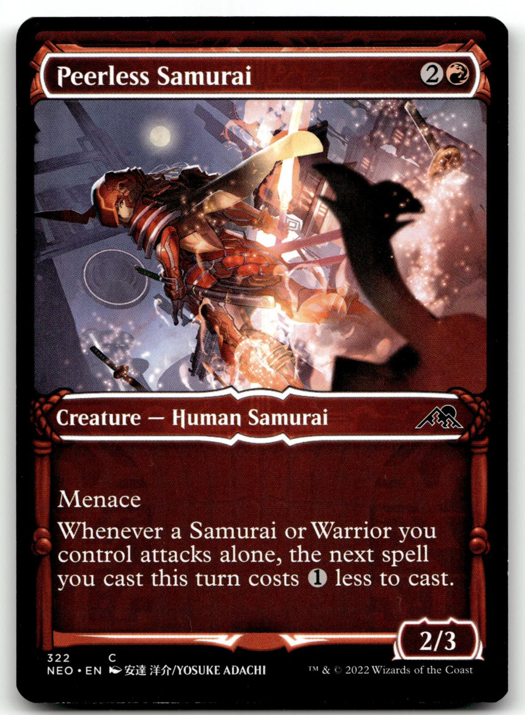 Peerless Samurai (Showcase) 322 Kamigawa: Neon Dynasty Magic: The Gathering NM