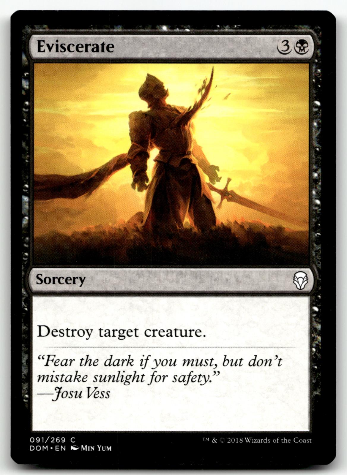 Eviscerate 91 Common Dominaria Magic: The Gathering Near Mint