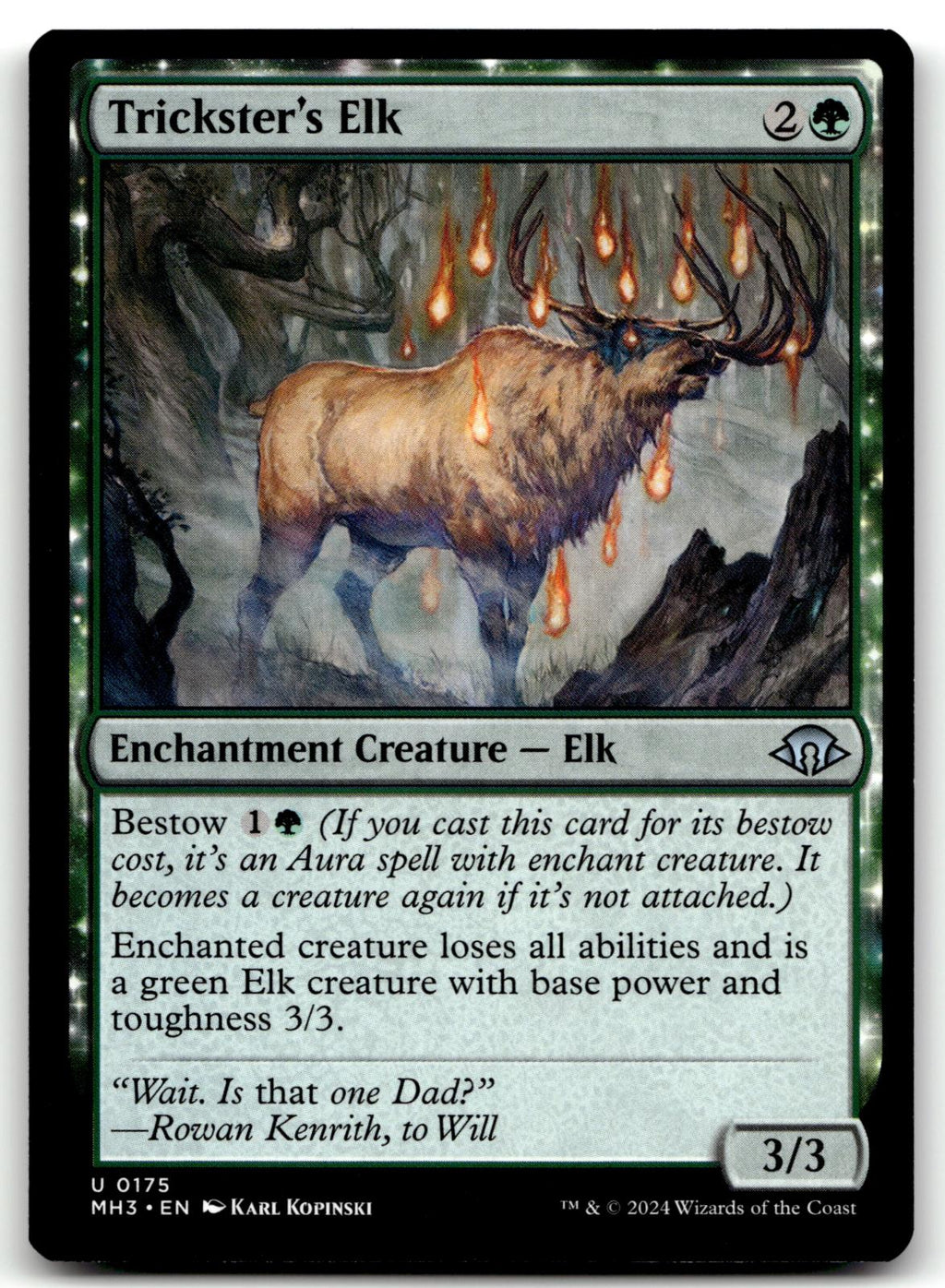 Trickster's Elk 175 Uncommon Modern Horizons 3 Magic: The Gathering Near Mint